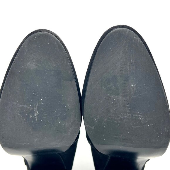 Steve Madden Edit Womens Black Suede Ankle Boots Red Rose Embroidery Side Zipper - Picture 8 of 16